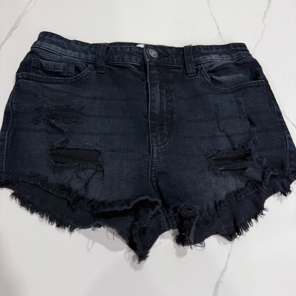 Studio Blue • Black Jean Shorts